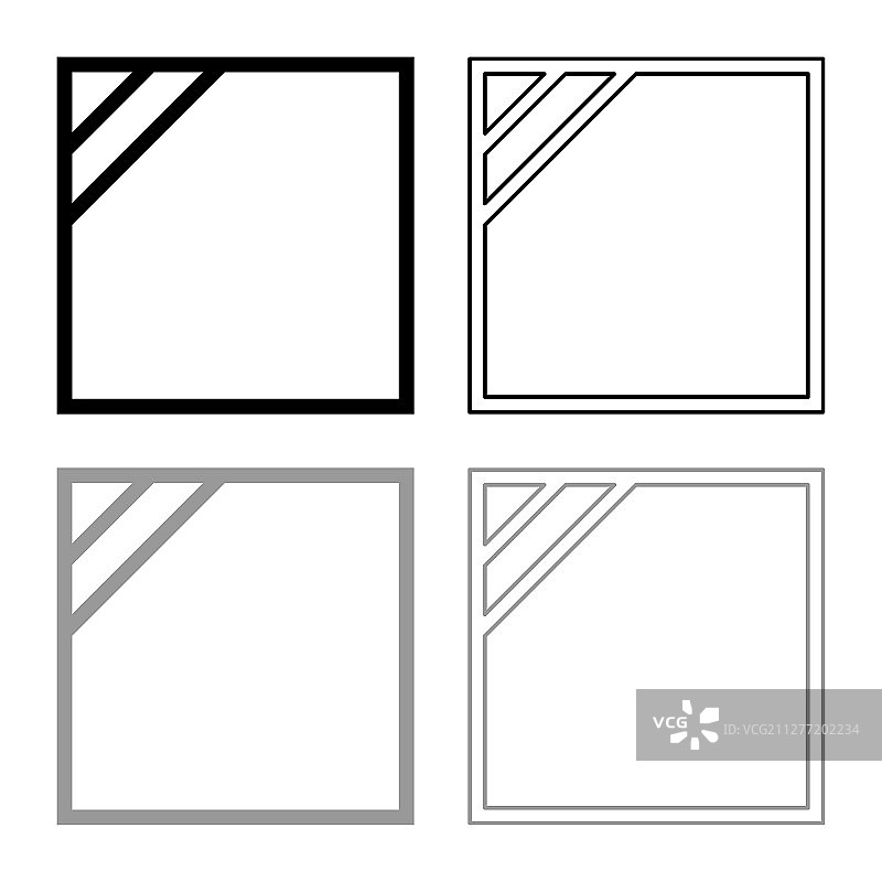 阴凉处晾干衣服护理符号洗涤概念洗衣标志图标轮廓集黑灰色矢量插图扁平风格简单图像图片素材