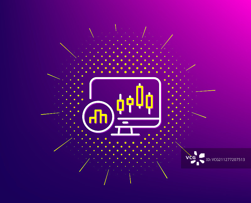 K线图线性图标分析图图片素材