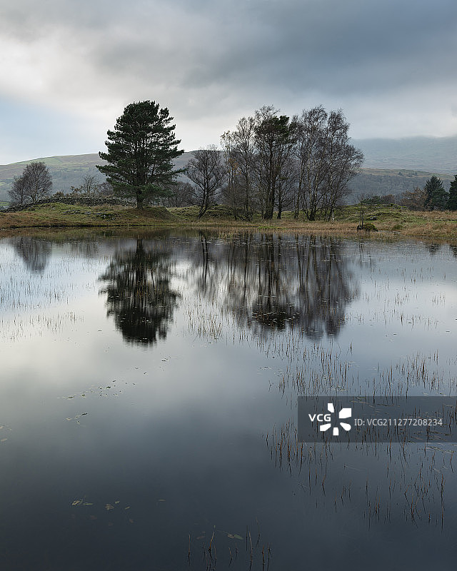 湖区凯利霍尔潭暴风云秋日下午美丽风光图片素材