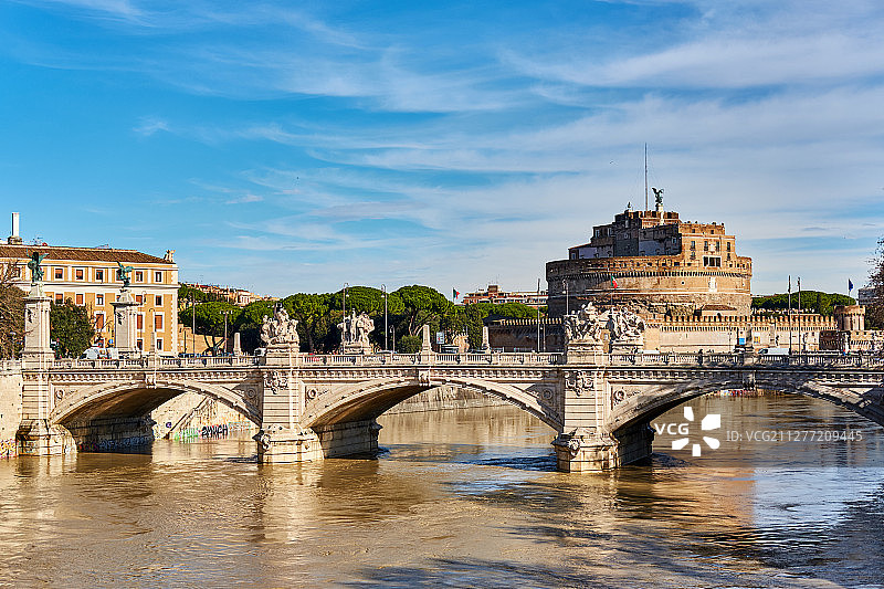 意大利罗马圣天使堡图片素材