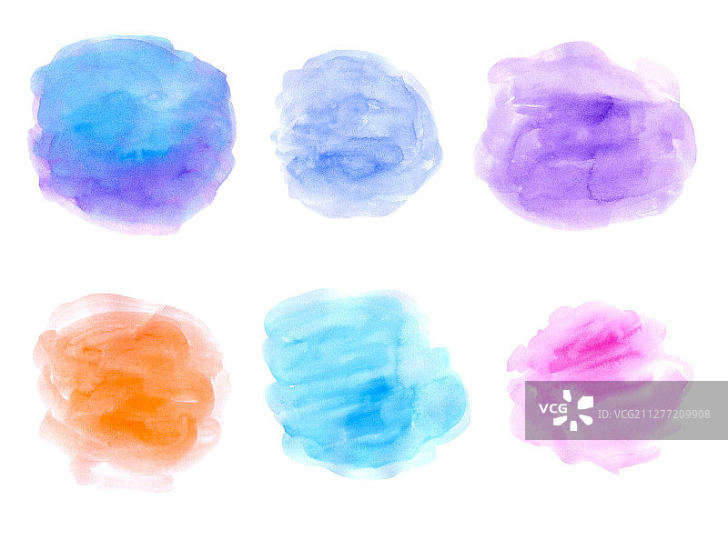 手绘抽象粉蓝水彩纹理合集图片素材
