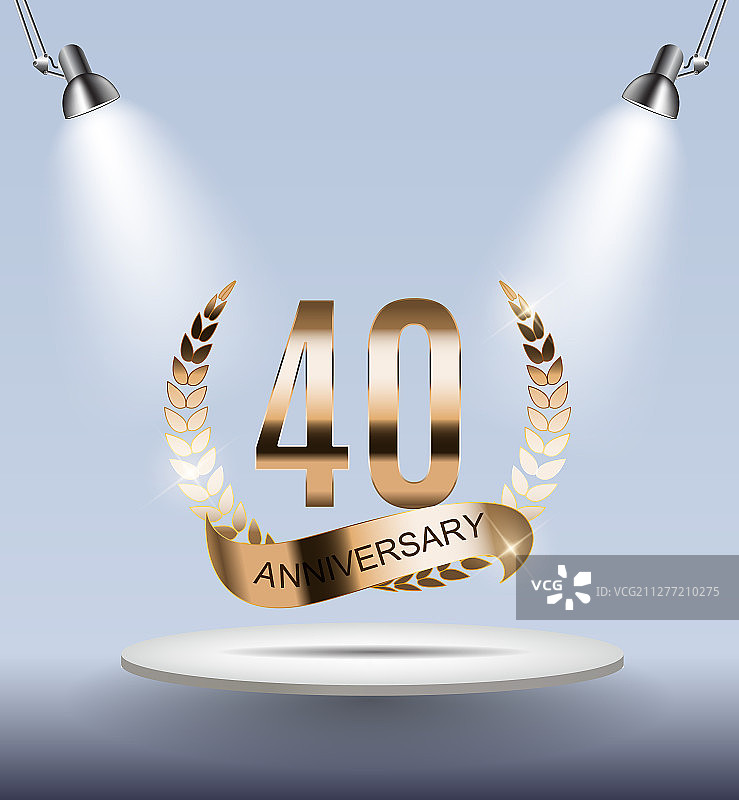 40周年纪念Logo矢量素材模板图片素材