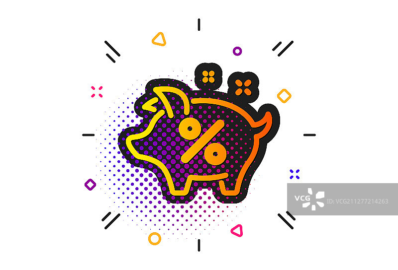 贷款利率图标储蓄罐标志图片素材