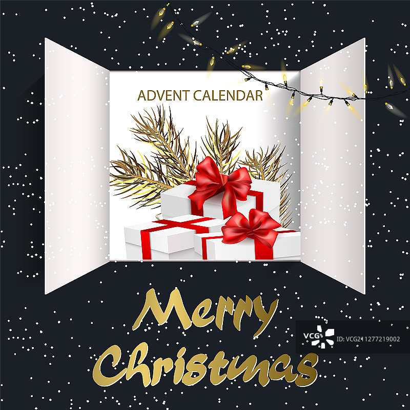 降临节日历门打开图片素材