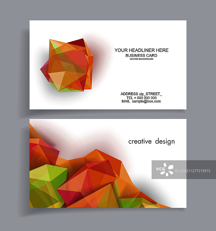 矢量抽象几何创意商务卡片图片素材