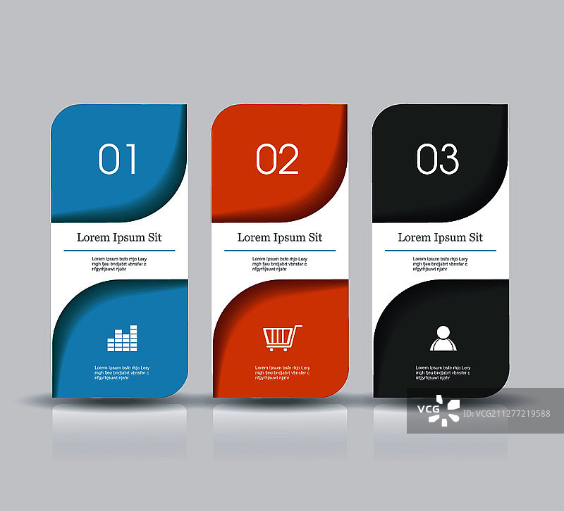 数字选项banner设计，可用于支付计划、在线服务、价格表、网站和应用程序图片素材