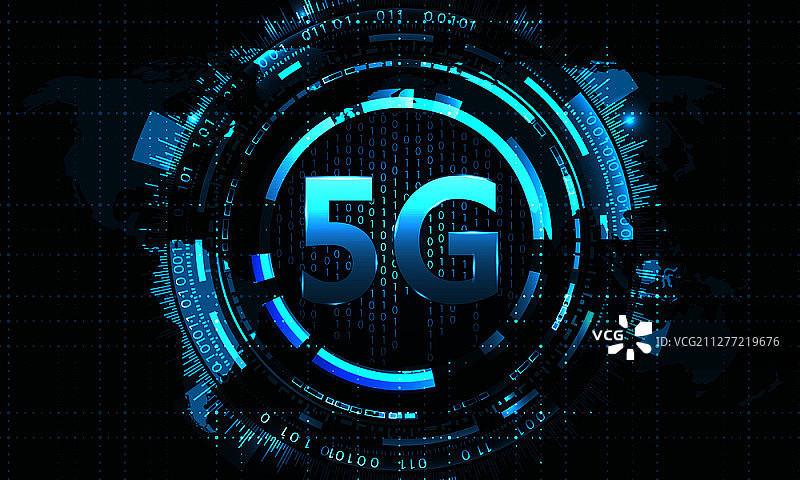 5G新型无线网络Wi-fi连接。全球网络高速创新 - 插图矢量图。5G新型无线网络Wi-fi连接。全球网络高速创新图片素材