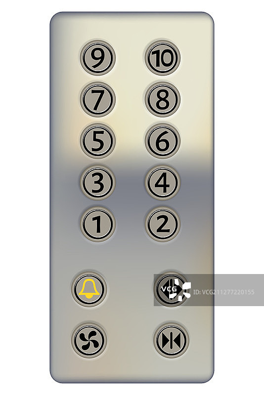 白色背景上的电梯控制面板矢量素材图片素材