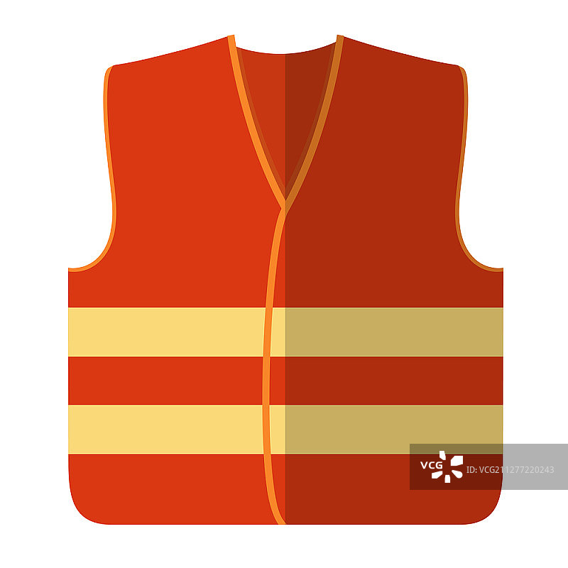 橙色安全背心道路工人矢量插画图片素材