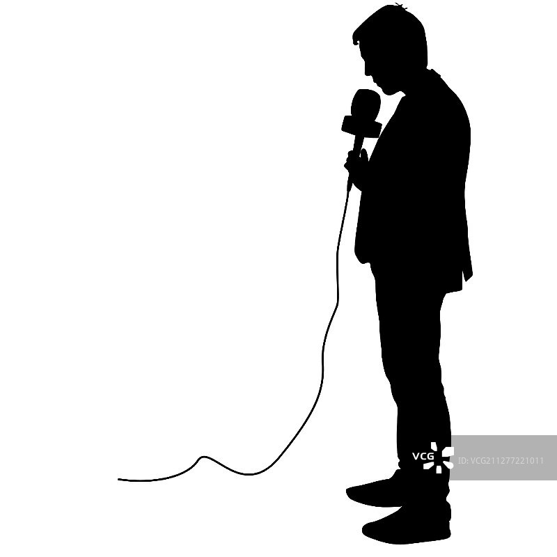 移除记者的操作员剪影图片素材