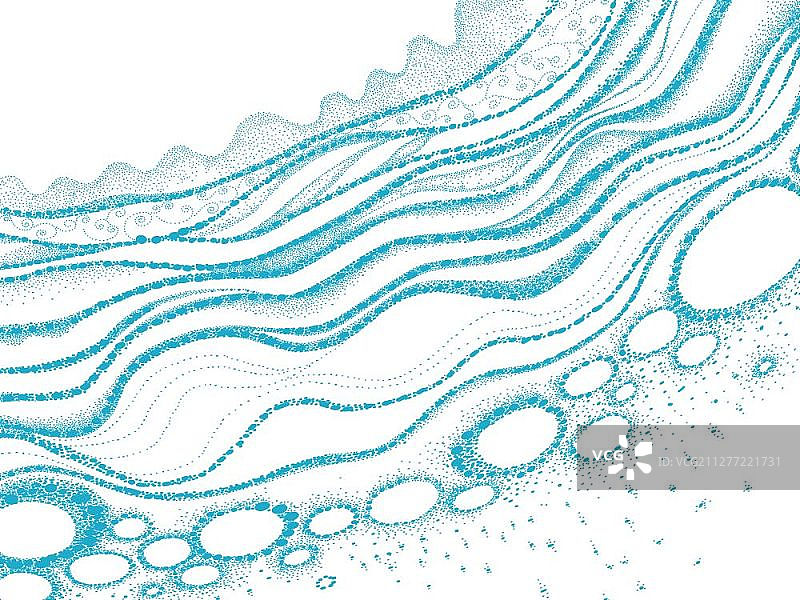 美丽的矢量几何构图，独特的点状技术矢量点状插图图片素材