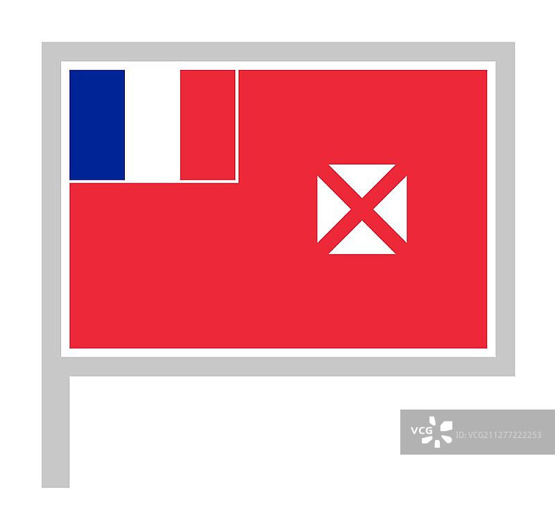 瓦利斯和富图纳群岛旗帜矢量图图片素材