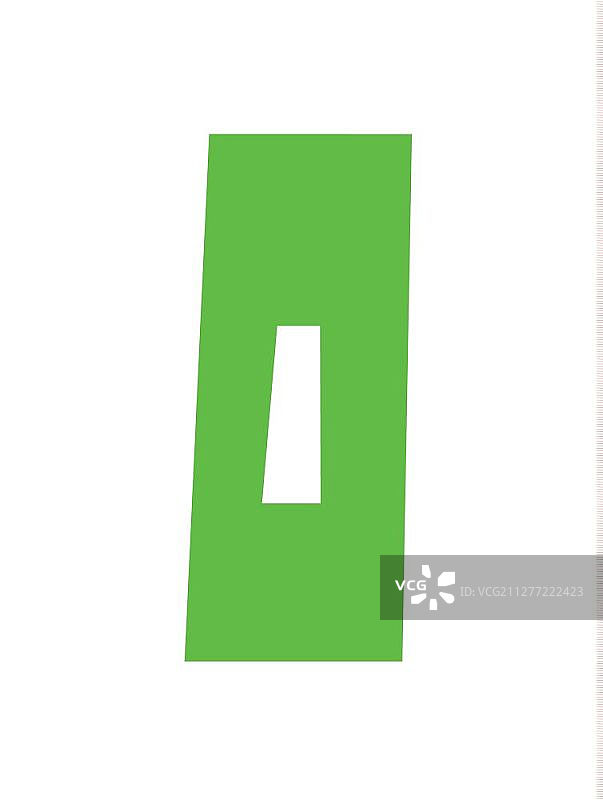 彩色纸剪裁简约字体字母O图片素材