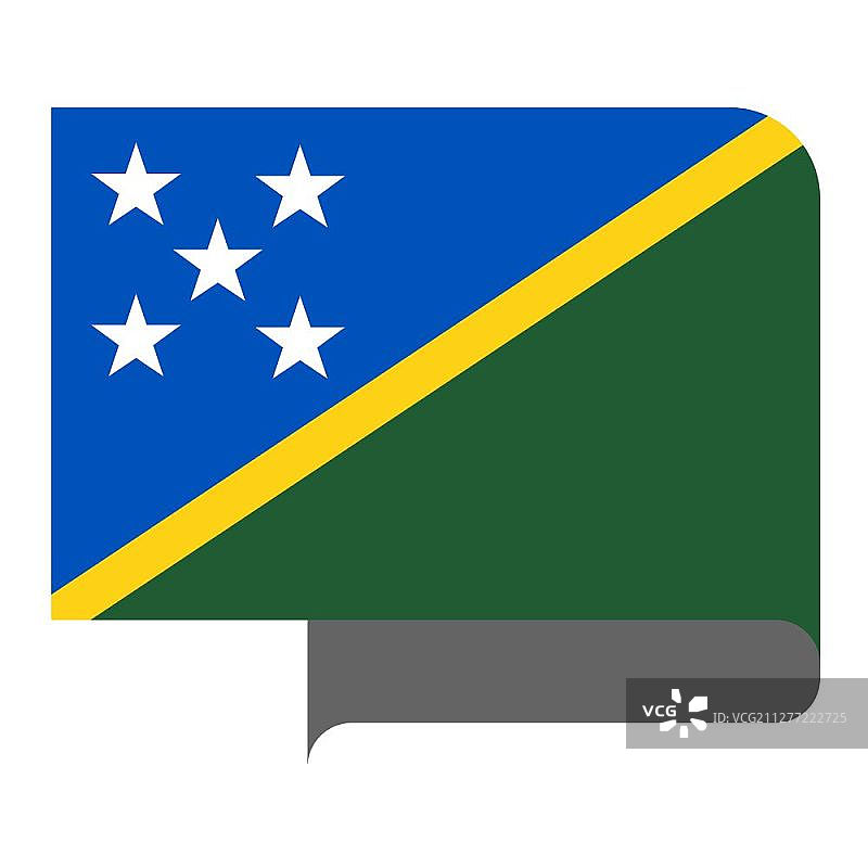 所罗门群岛国旗横向形状，世界地图指针图片素材