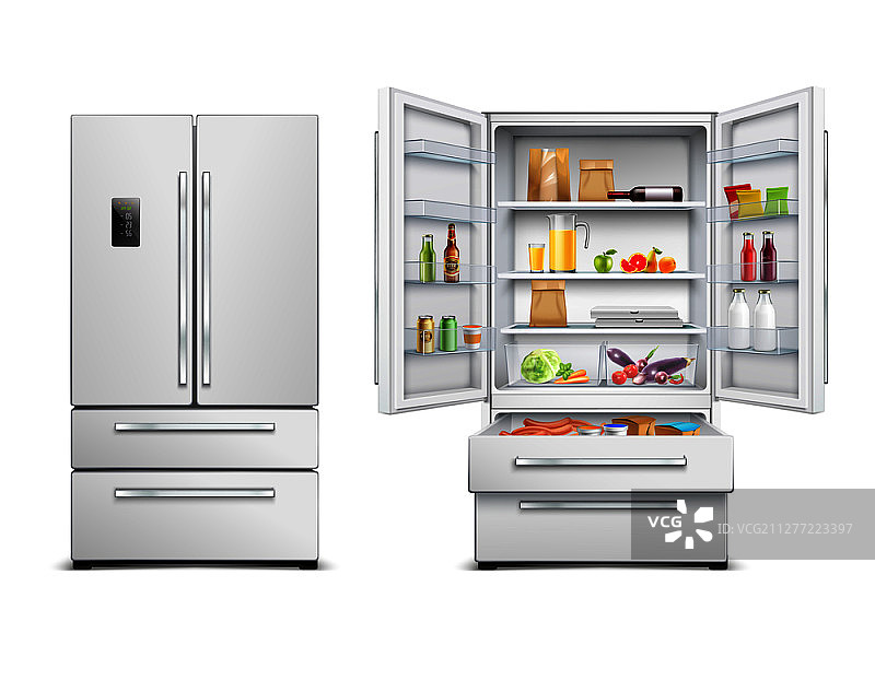 冰箱柜矢量图图片素材