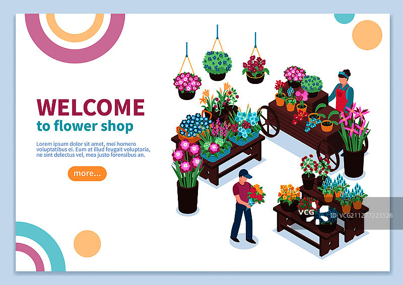 花店易拉宝概念banner，含花卉售卖摊位图片素材