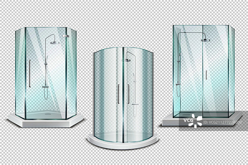透明淋浴房3D模型图片素材