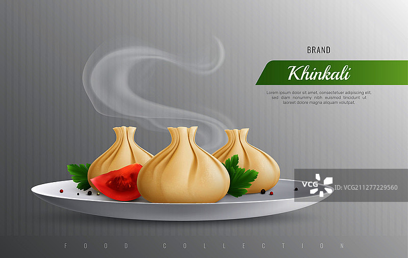 格鲁吉亚美食：卡欣卡丽饺子图片素材