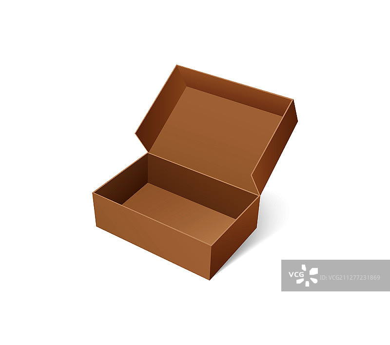 打开的鞋盒：用于存放鞋子的空纸箱图片素材