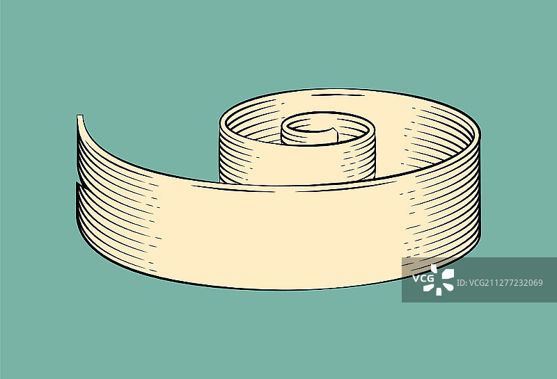 手绘单色装饰丝带矢量图标图片素材