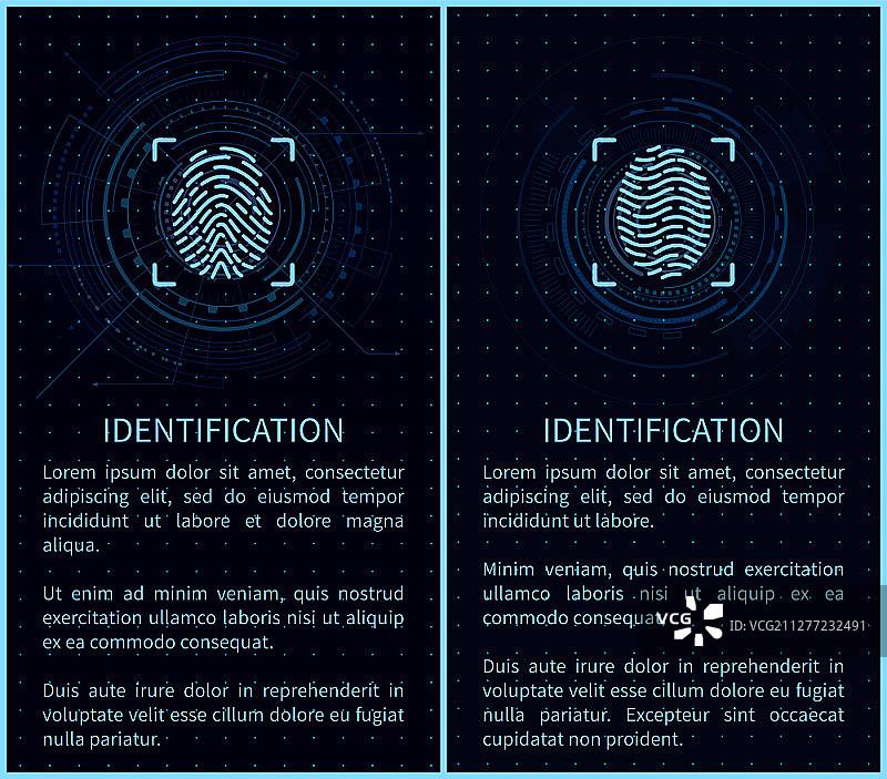 身份识别指纹海报设计矢量素材图片素材