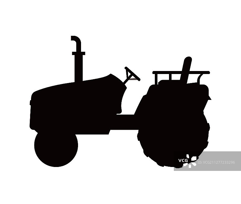 迷你拖拉机剪影矢量素材图片素材