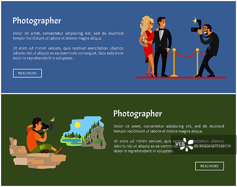 摄影师与狗仔队互联网横幅图片素材