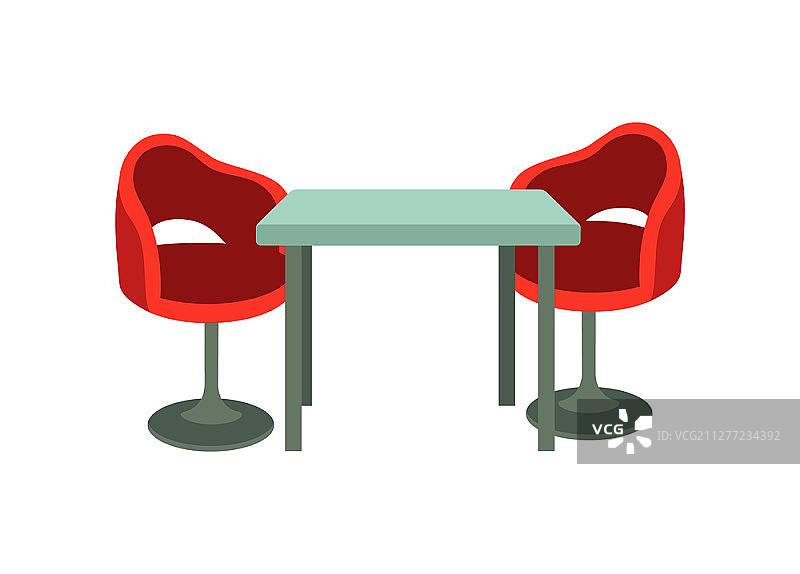 休息室卡通banner矢量素材：咖啡馆或等候室内的空沙发和桌子图片素材