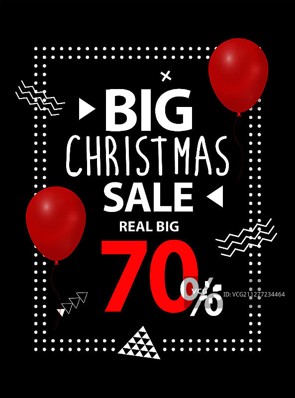 圣诞节促销宣传册，高达70%折扣图片素材