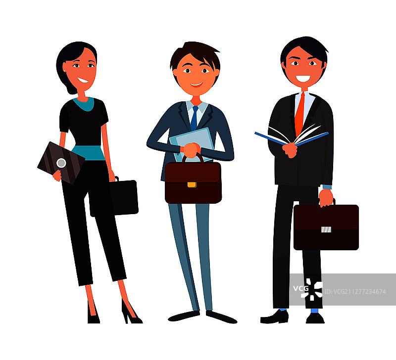 领导者在商业领域的协作团队合作：经理隔离会议文档矢量素材图片素材