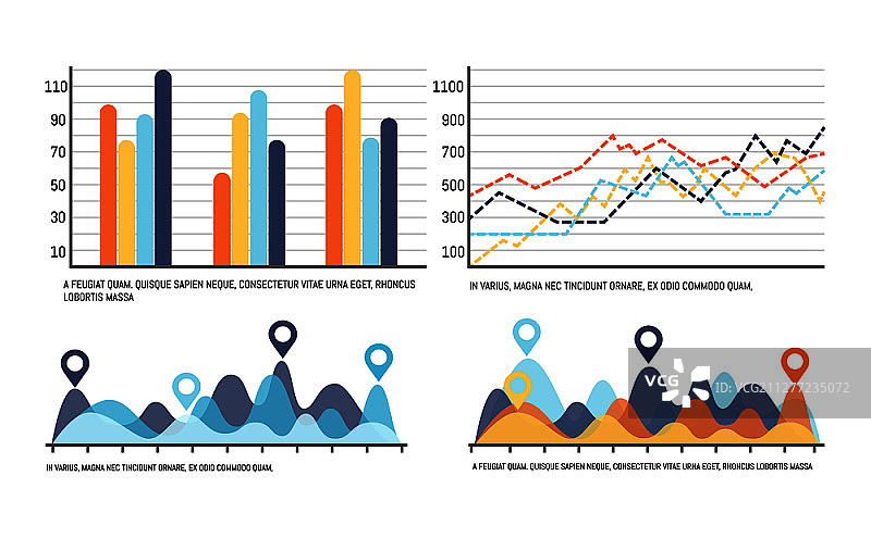 曲线增长数据信息图图片素材