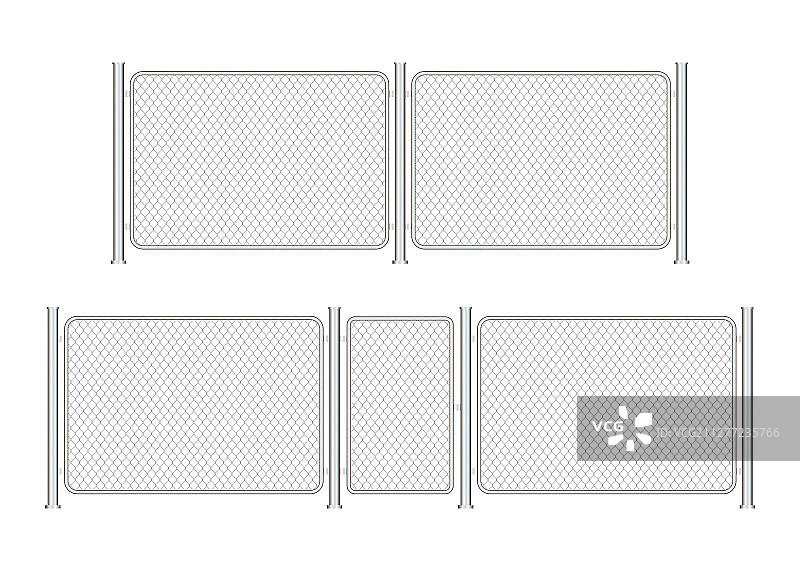 金属链式监狱围栏图片素材