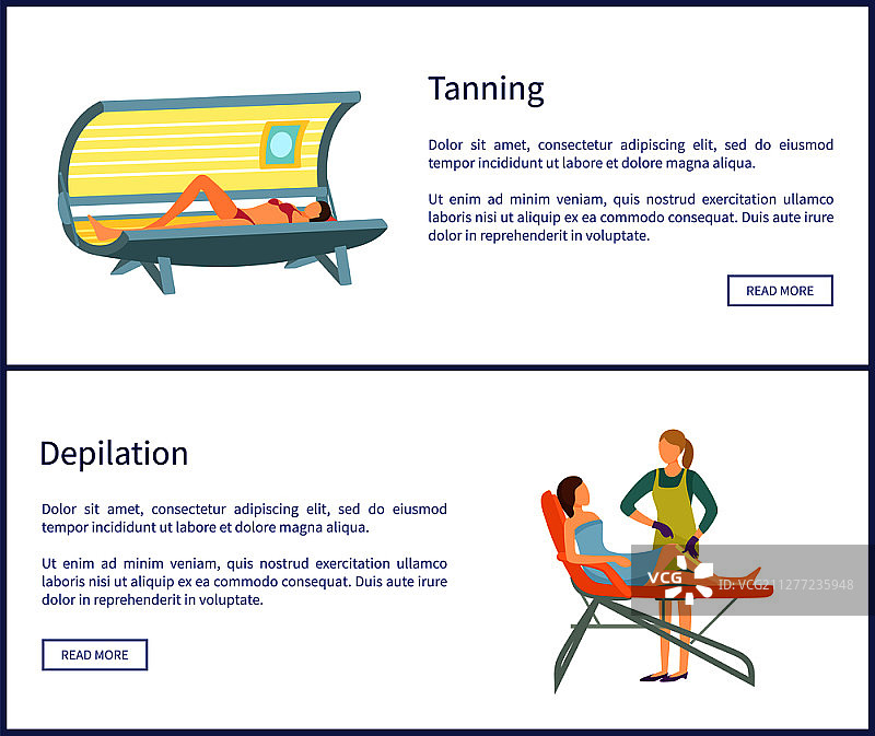 水疗沙龙的日光浴和脱毛海报图片素材