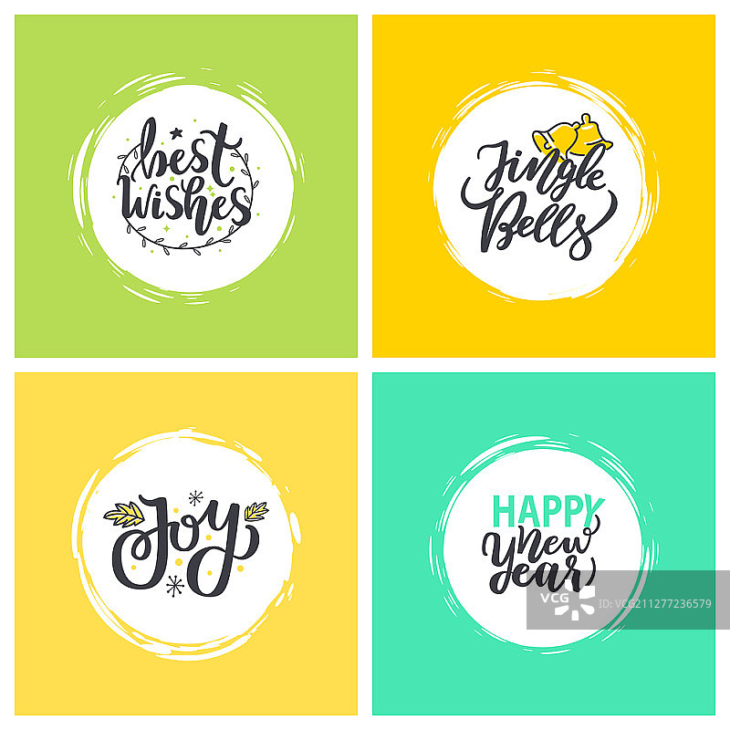 美好祝愿，叮叮当，欢乐新年快乐圣诞节题字涂鸦书法字体图片素材