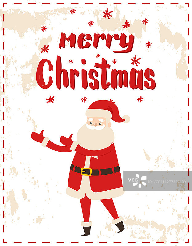 圣诞节：圣诞老人节日祝福贴纸图片素材