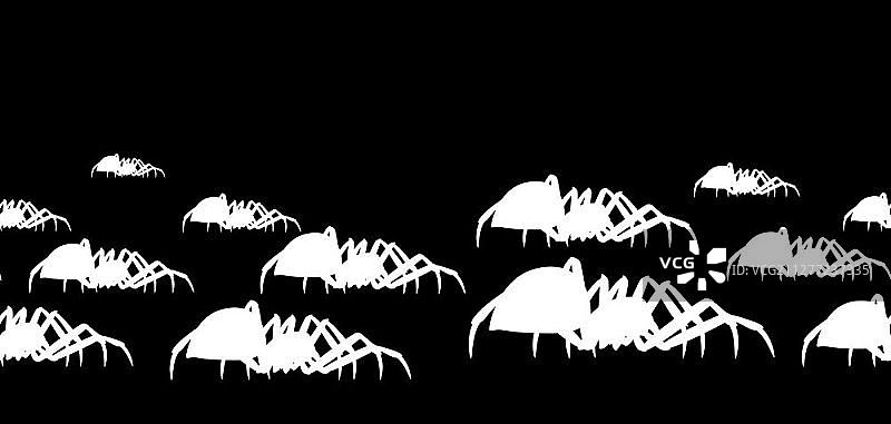 黑寡妇蜘蛛万圣节背景无缝图案图片素材