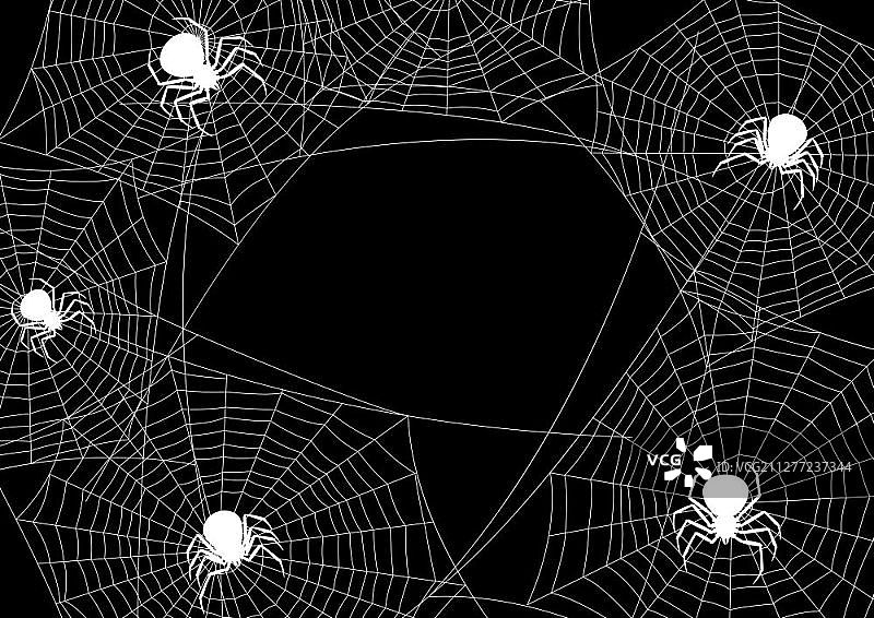 万圣节黑寡妇蜘蛛banner背景图片素材