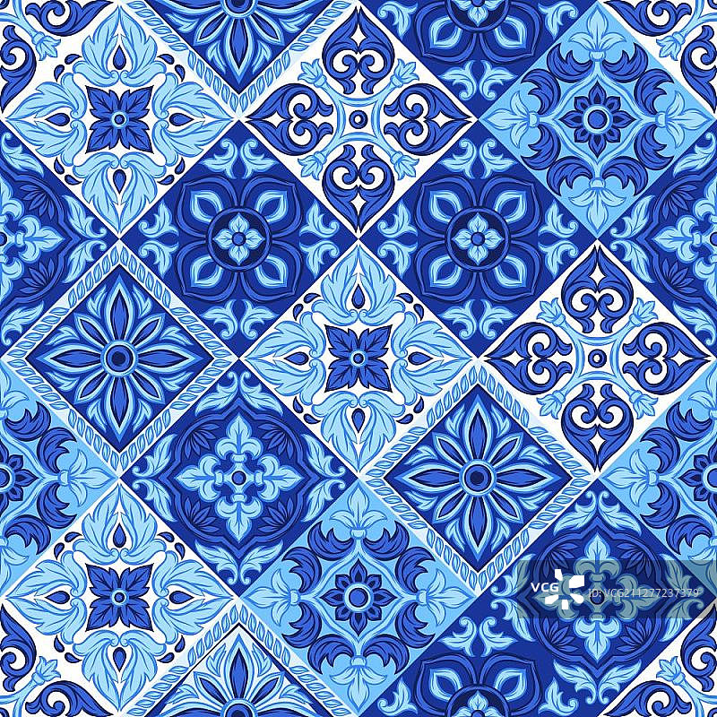 意大利瓷砖图案：民族风格装饰图片素材