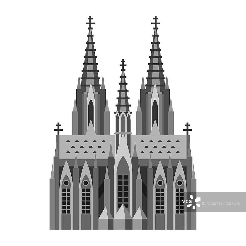 科隆罗马天主教堂，德国地标建筑图片素材