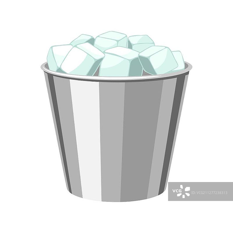 用于冷却瓶子的冰桶：酒精吧设备图片素材