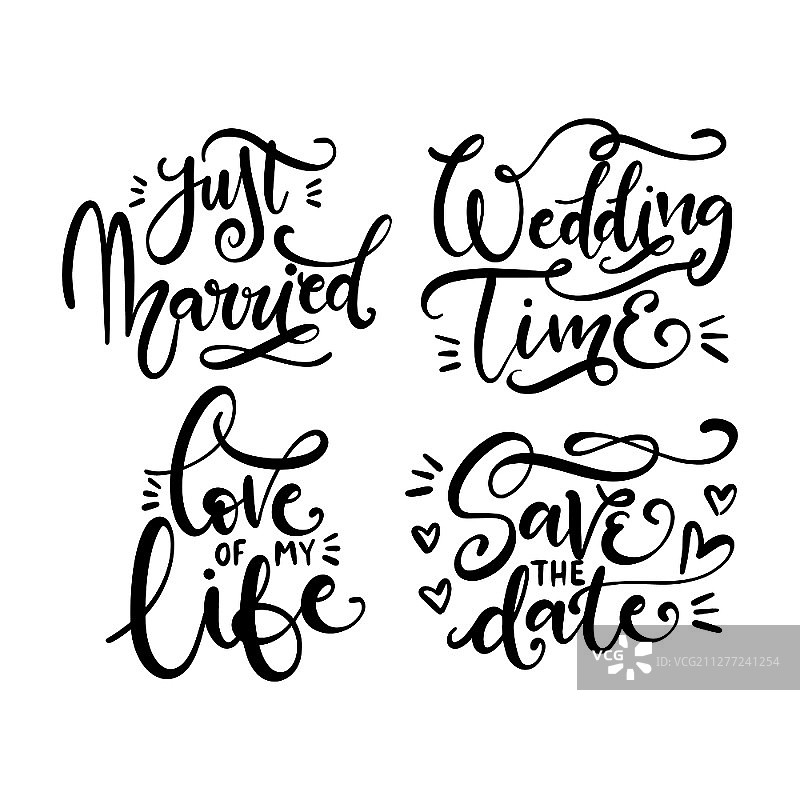 婚礼主题矢量艺术图片素材