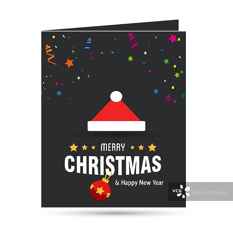 创意设计的深色背景圣诞贺卡矢量素材图片素材