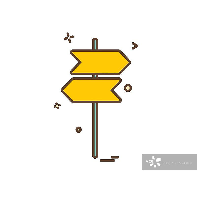 方向指示牌图标设计矢量素材图片素材
