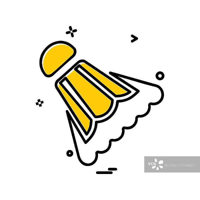 羽毛球图标设计矢量图图片素材