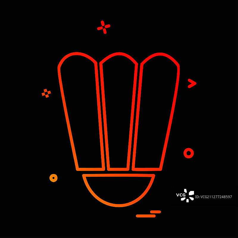 羽毛球图标设计矢量图图片素材