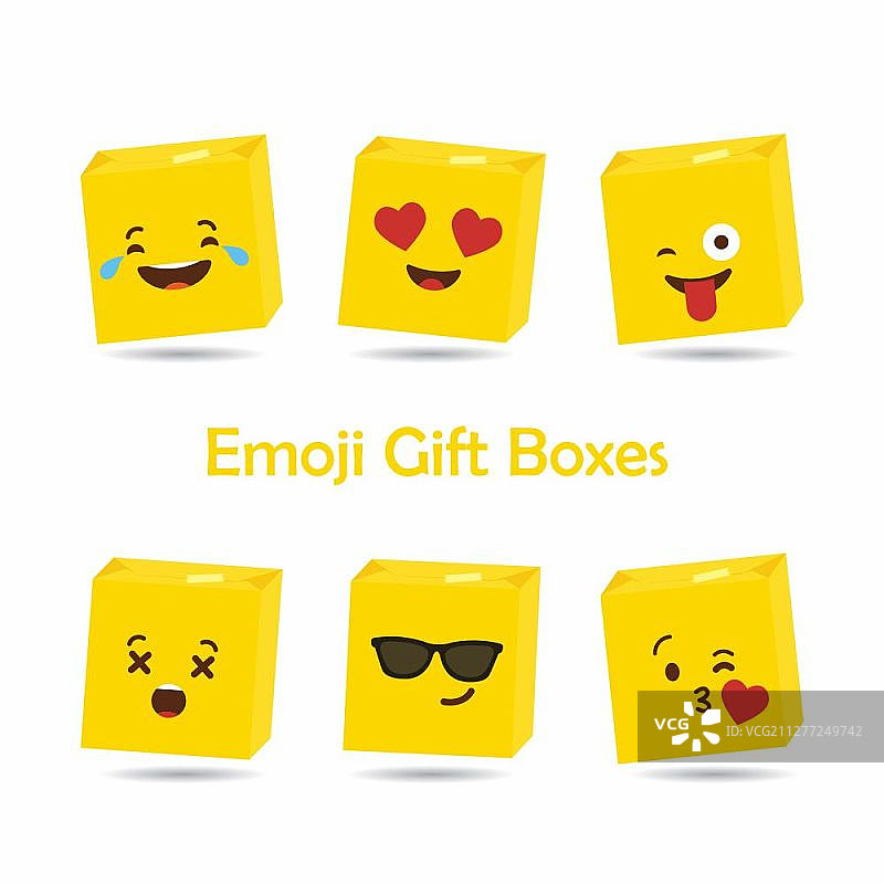 情人节贺卡设计表情符号矢量素材图片素材