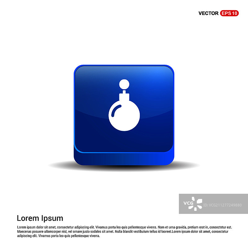 圣诞球图标 - 3D蓝色按钮图片素材