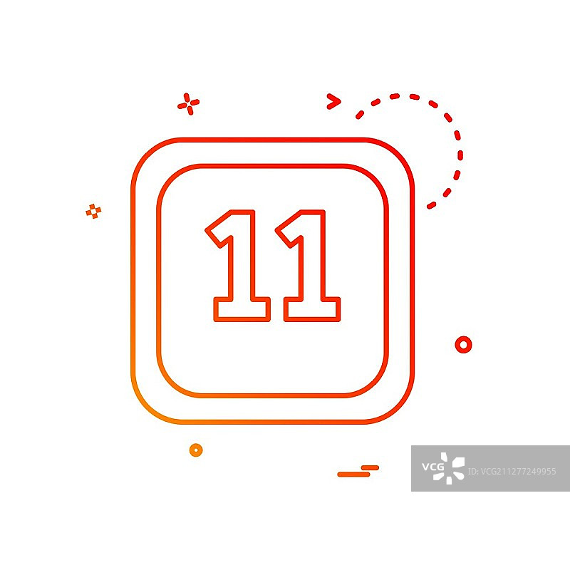 11日日历图标设计矢量图片素材