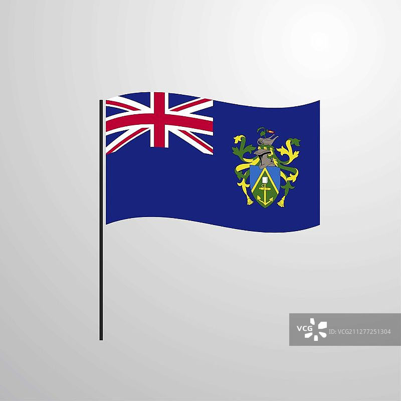 飘扬的皮特凯恩群岛旗帜图片素材