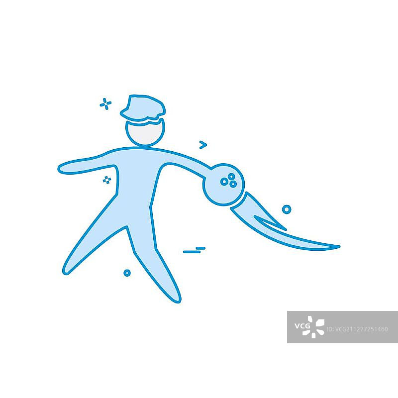 保龄球图标设计矢量图图片素材